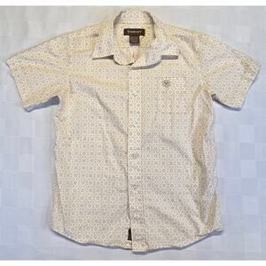 Ariat Wrangler Boys Size XL(16-18) Western Cowboy Button up Short Sleeve Shirts